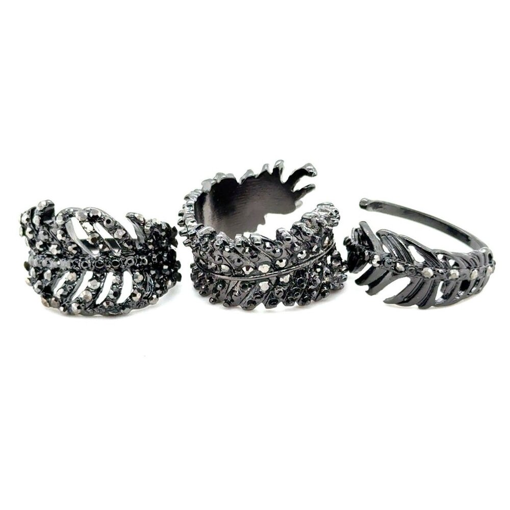 3‎ Black Crystals Ring